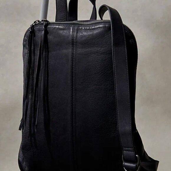 Free People **LEATHER** NWT Goldie Backpack (Black) Retail $398 - Picture 6 of 6